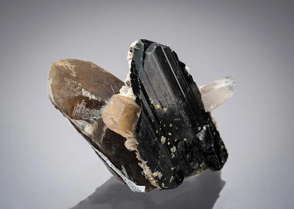 Ferberite with Quartz and Pyrite image