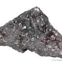 Fettelite on Proustite (structure co-type) - image 3