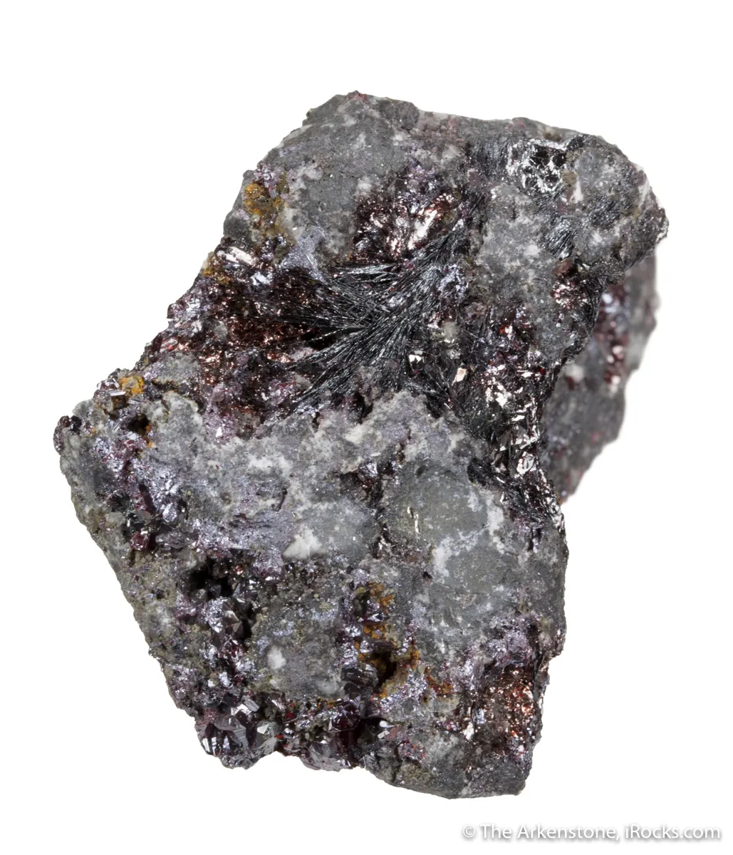 Fettelite on Proustite (structure co-type) - image 5