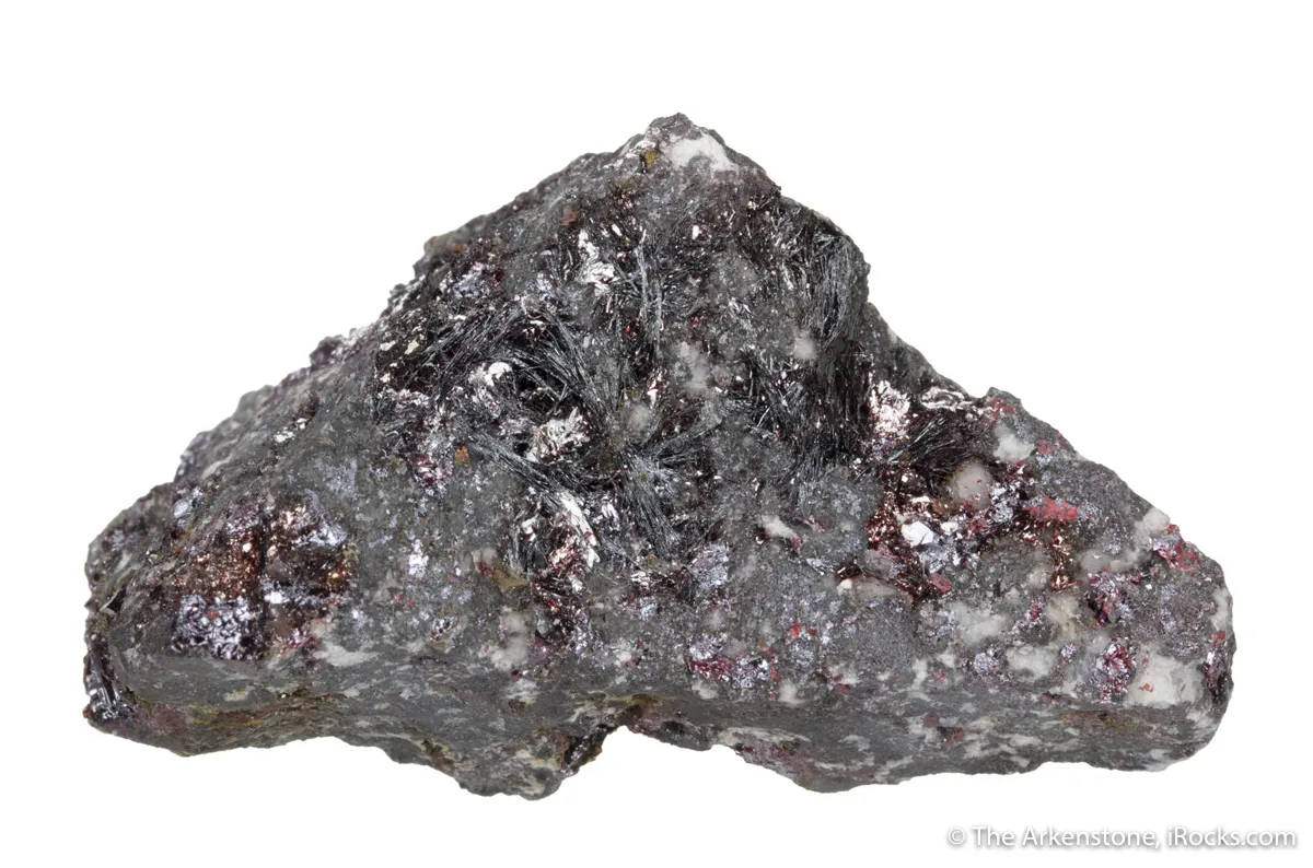 Fettelite on Proustite (structure co-type) - image 2