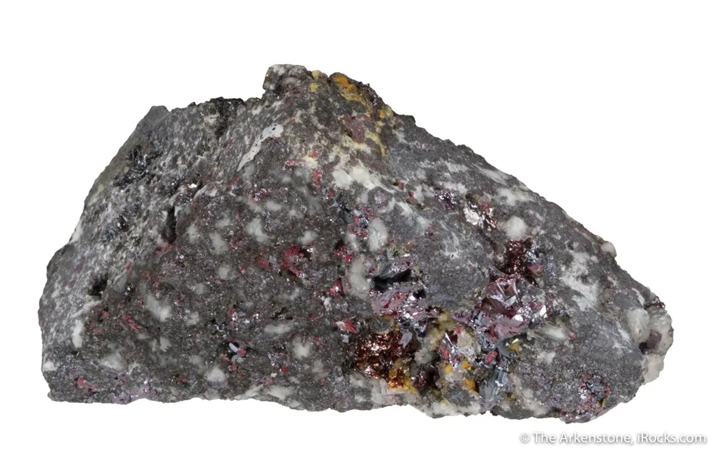 Fettelite on Proustite (structure co-type) - image 5