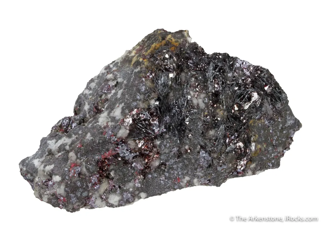 Fettelite on Proustite (structure co-type) - image 4