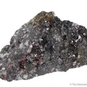 Fettelite on Proustite (structure co-type) - image 4