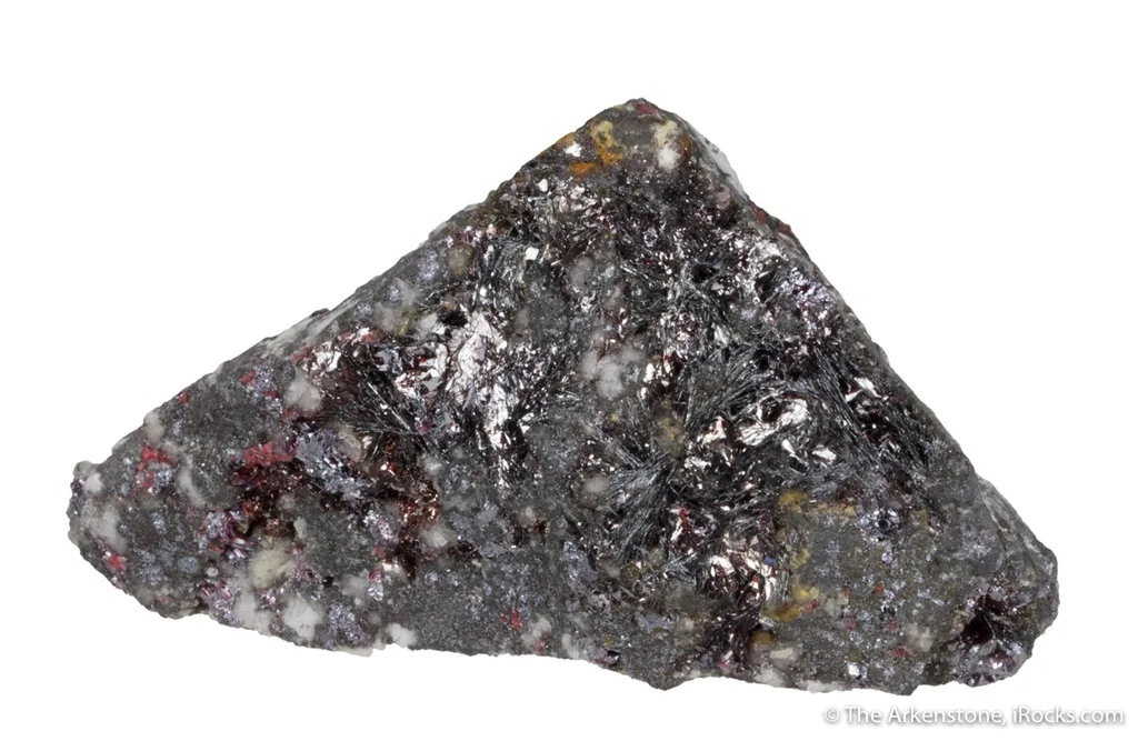 Fettelite on Proustite (structure co-type) - image 3