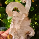 Fibrous Gypsum var. Selenite from Morocco. Beautifull ram’s-horn shape. Its organic fluid elegance is mesmerizing to anyone who sees it - image 4