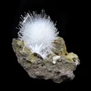Fine Scolecite Spray Flower on Basalt Matrix - Collector’s Zeolite Specimen from Nashik, India - image 4