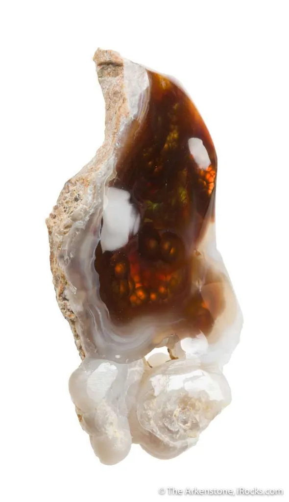 Fire Agate (rough & cut set) - image 6
