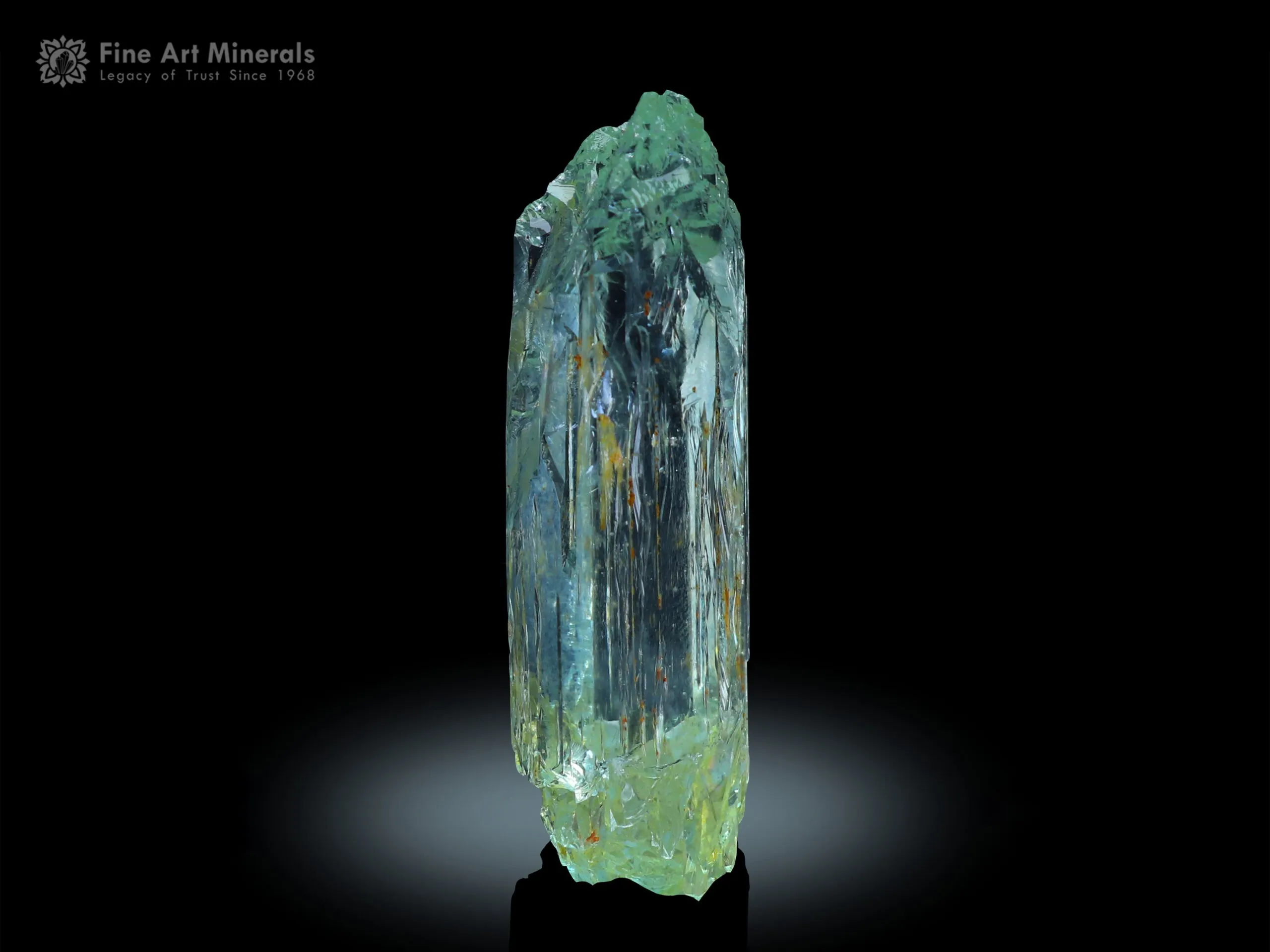 Floater Etched Aquamarine Crystal from Brazil - image 1