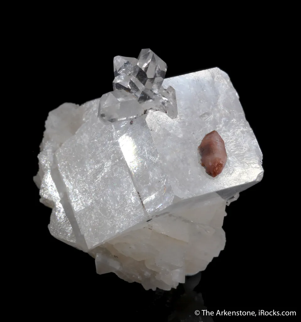 Florencite-(Ce) on Magnesite with Quartz -  (illustrated) - image 3