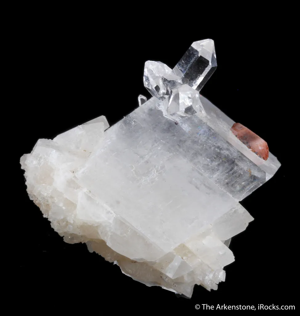 Florencite-(Ce) on Magnesite with Quartz -  (illustrated) - image 4