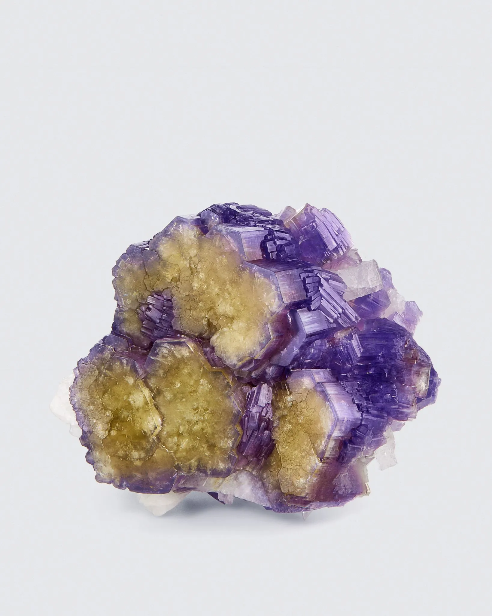 Fluorapatite (bi-color) with Cleavelandite, Afghanistan - image 1