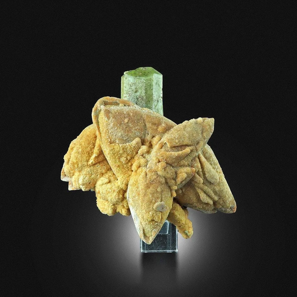 Fluorapatite on Calcite
