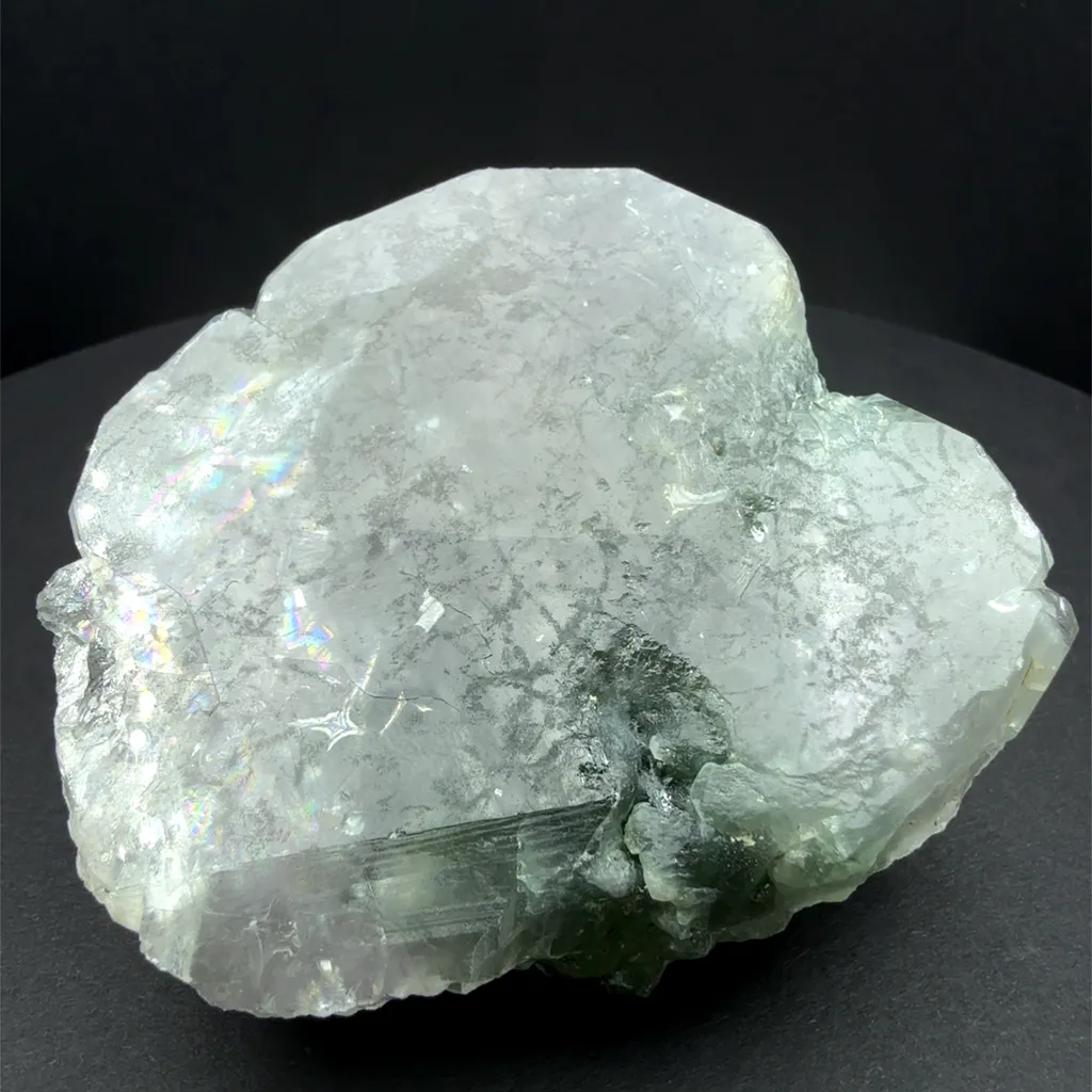 Fluorapatite w/ Actinolite v. Byssolite - Pakistan, KP Province, Mohmand District, Warsak Intrusions, Ganadao - image 4
