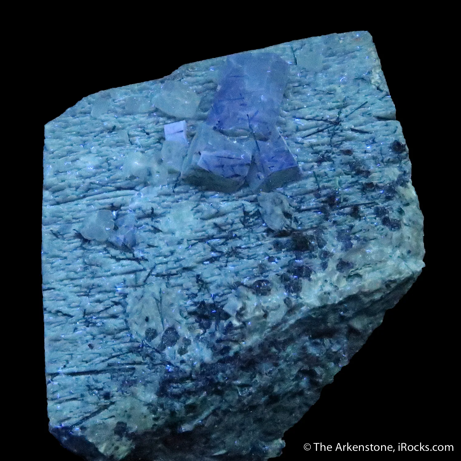 Fluorapatite with Aegirine and Kentbrooksite on Feldspar - image 5