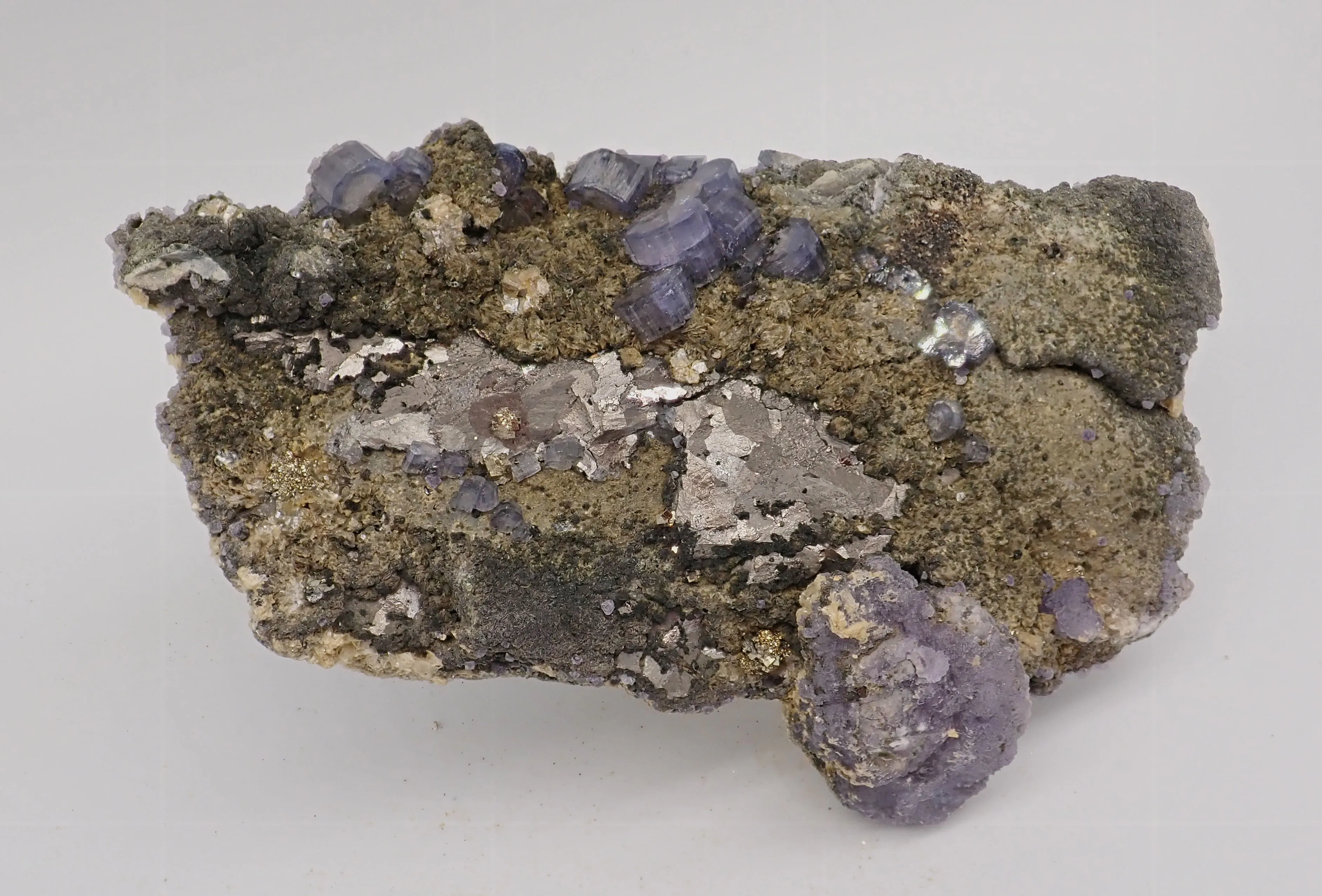 Fluorapatite with Arsenopyrite and Fluorite - image 3