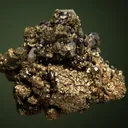 Fluorapatite with Barite and Galena on Pyrite - image 3