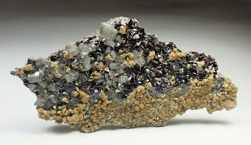 Fluorapatite with Cassiterite and Siderite image
