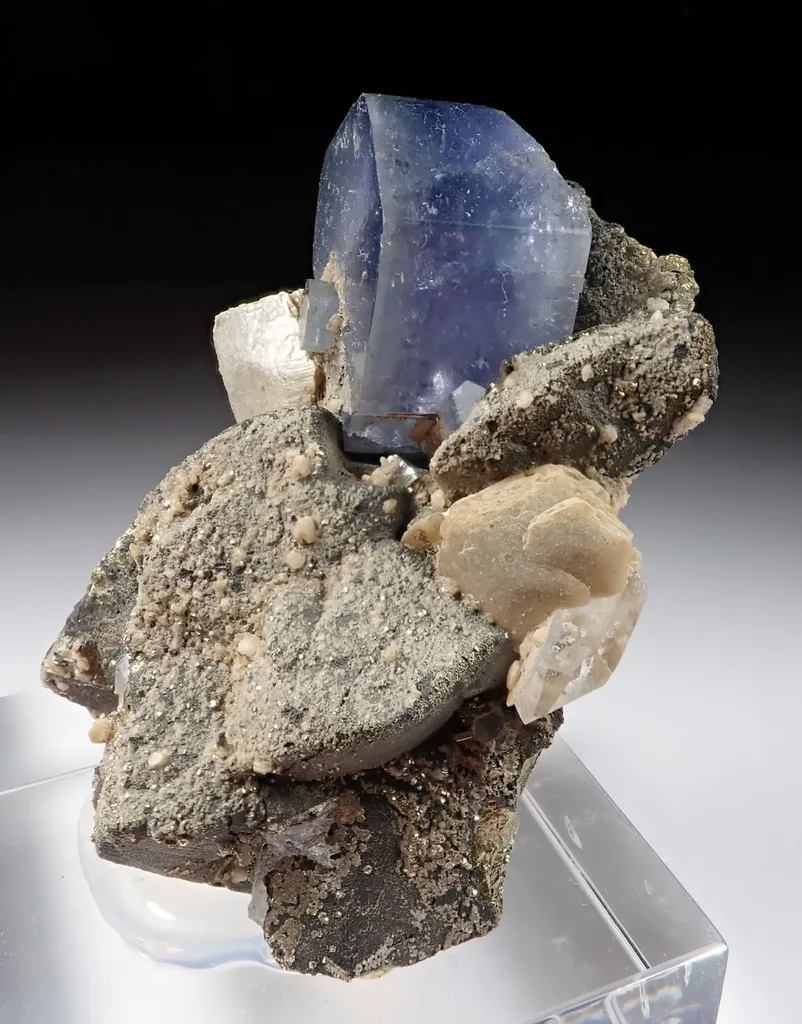 Fluorapatite with Chalcopyrite and Siderite image