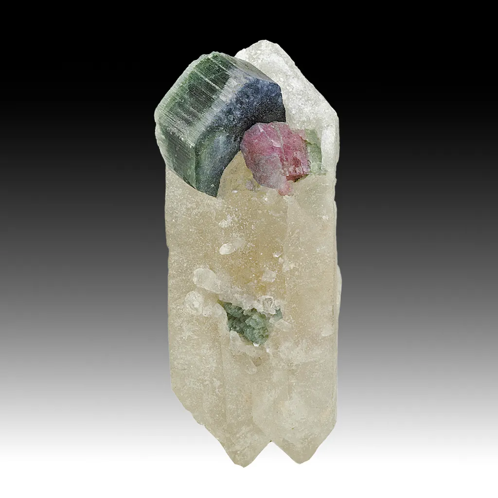Fluorapatite with Elbaite, Quartz image
