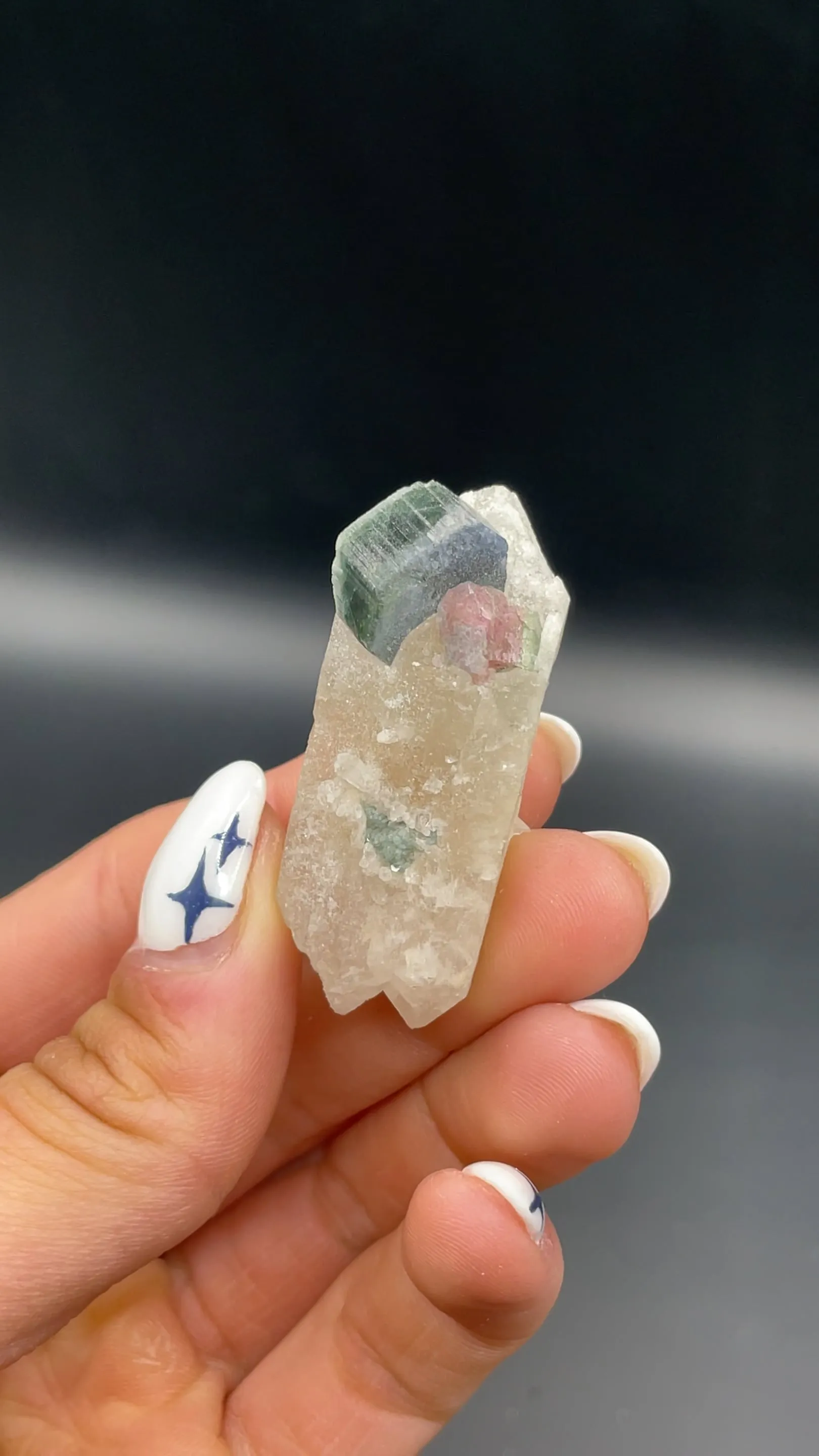 Fluorapatite with Elbaite, Quartz - image 2