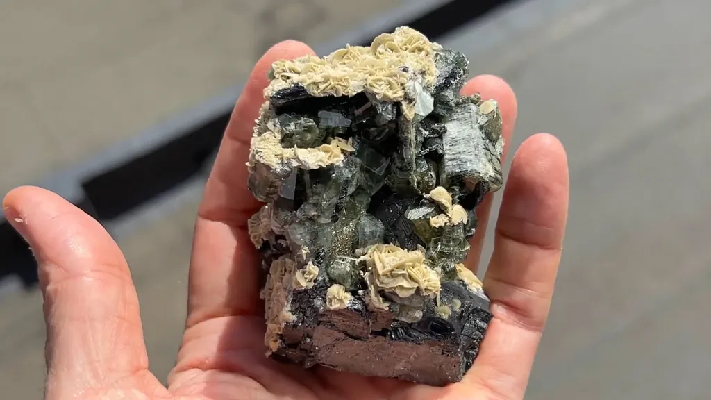 Fluorapatite with Ferberite and Siderite - image 2
