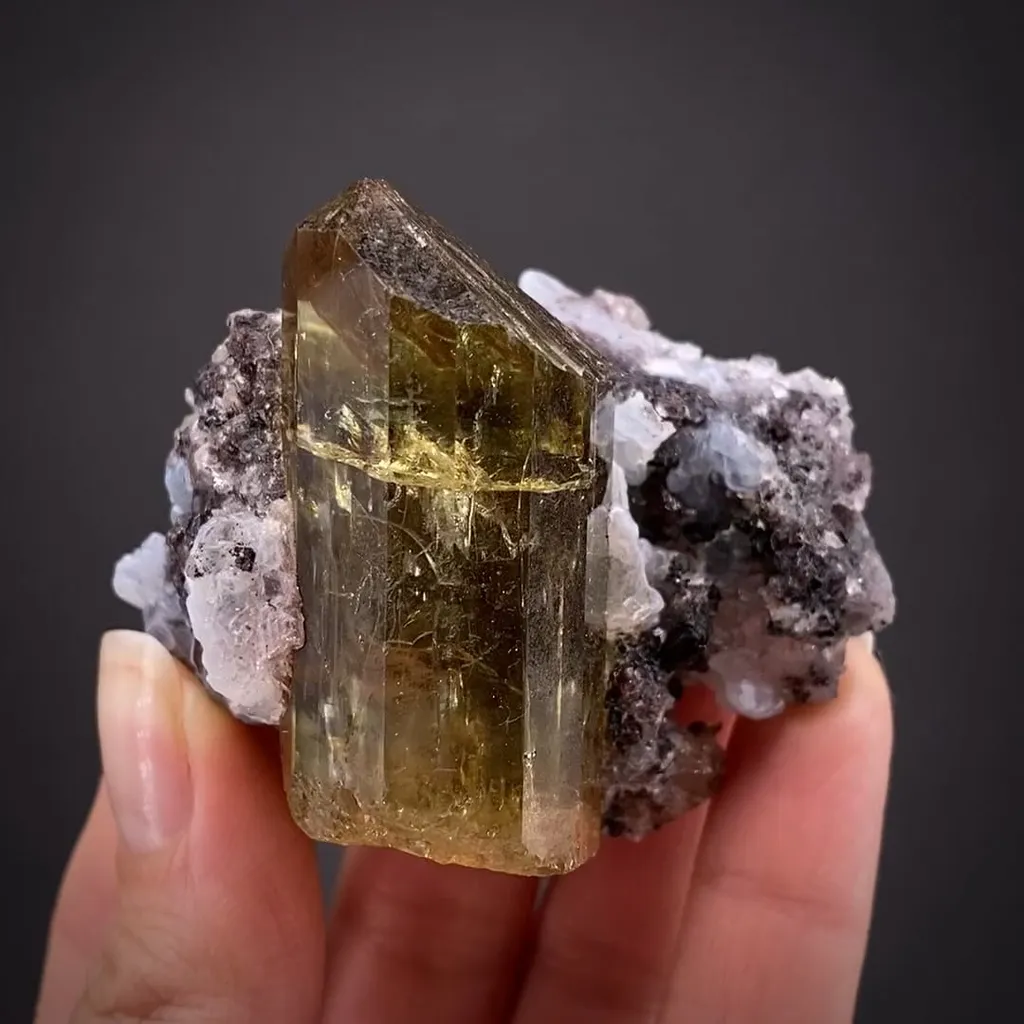 Fluorapatite with Hyalite Opal image