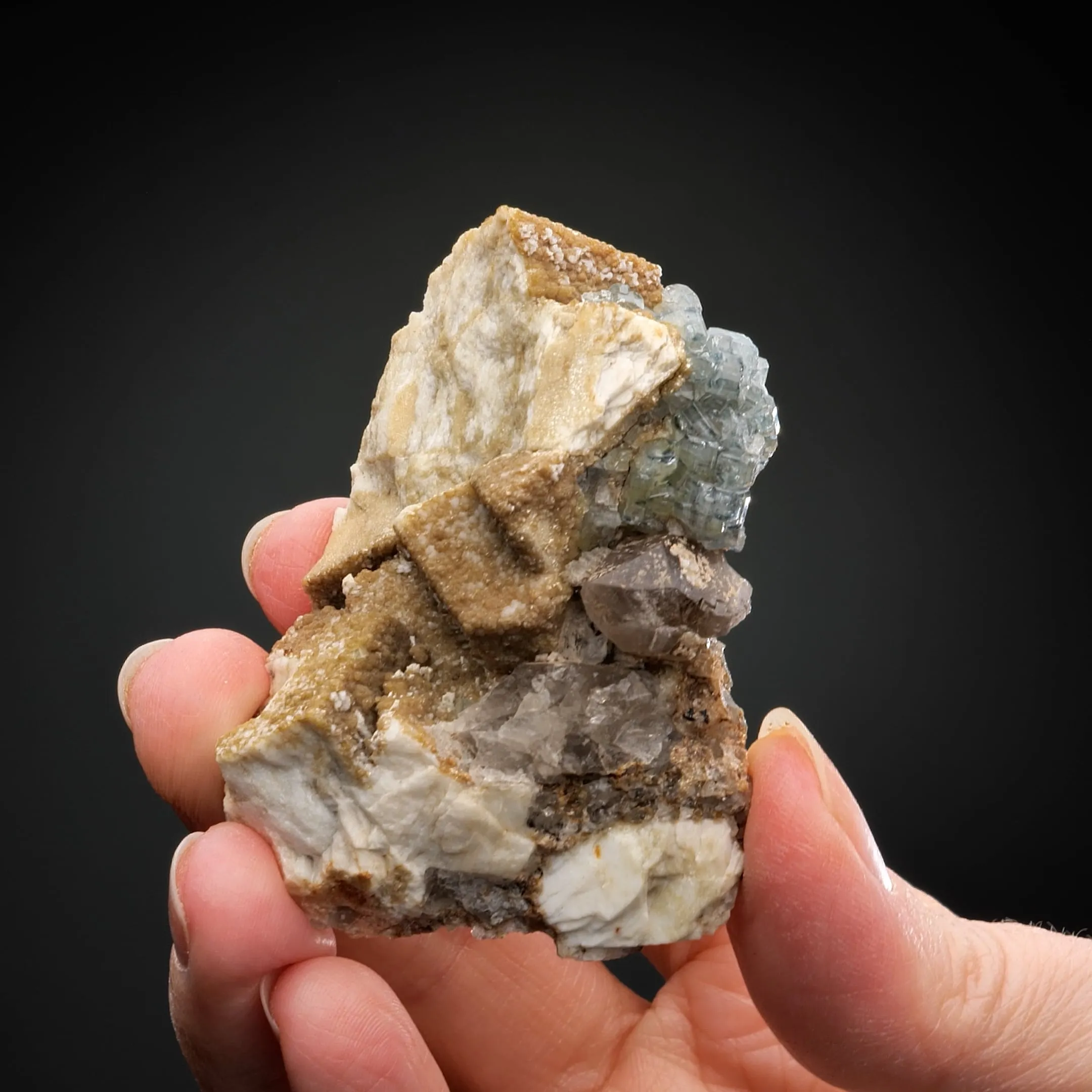 Fluorapatite with Quartz on Orthoclase with GILBERTITE Mica - image 2