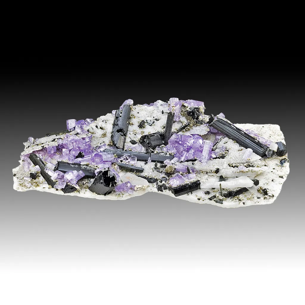 Fluorapatite with Schorl, Albite image