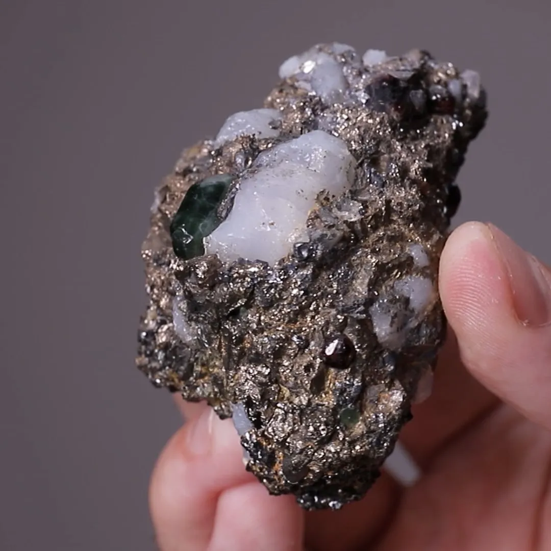 Fluorapatite with Spessartine and Pyrrhotite - image 2