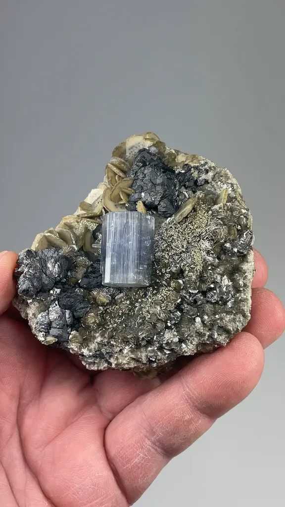 Fluorapatite with Sphalerite, Siderite, Pyrite - image 2