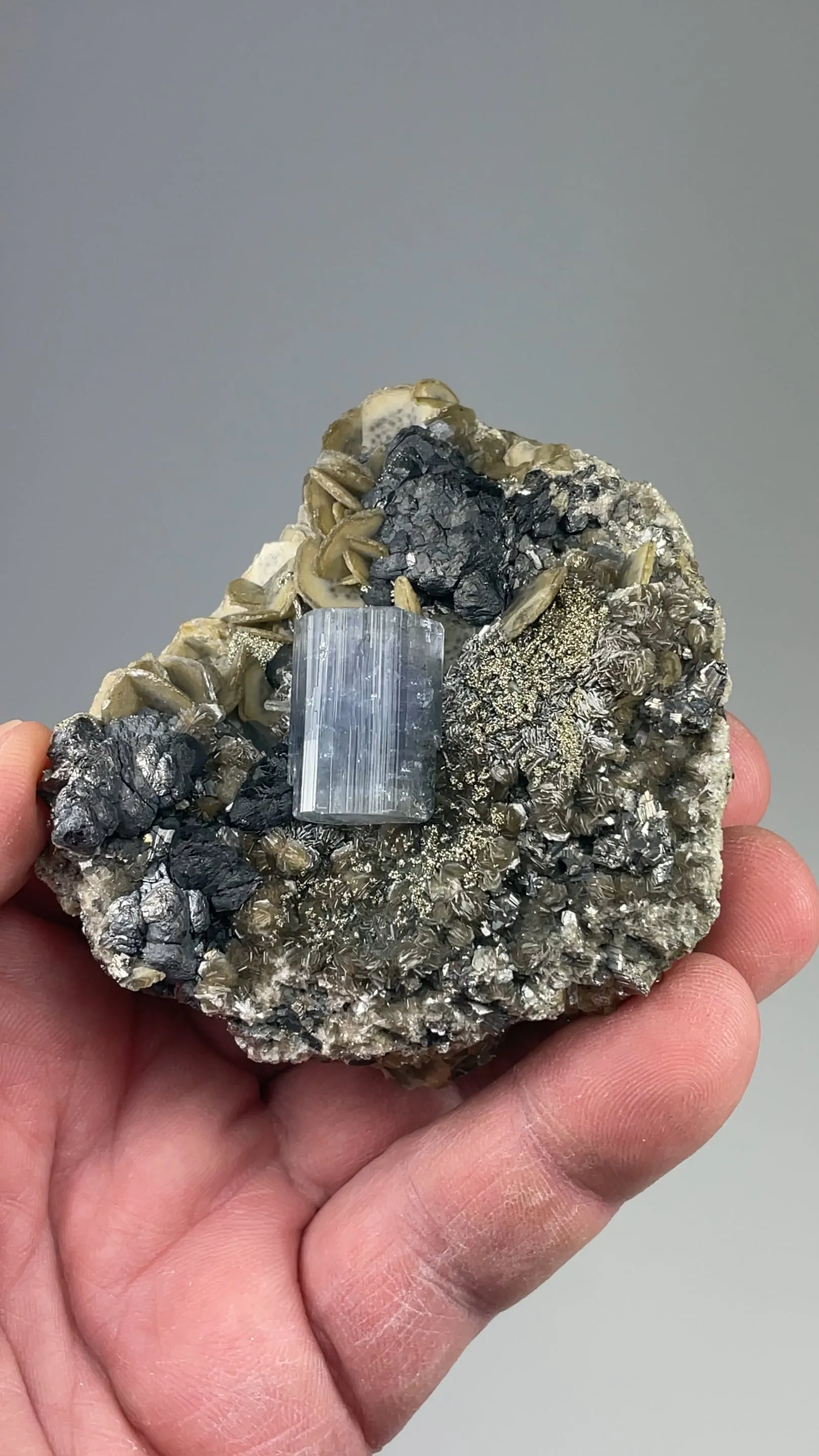 Fluorapatite with Sphalerite, Siderite, Pyrite - image 2