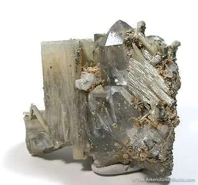 Fluorapatite With Topaz on Zinnwaldite and Quartz - image 2