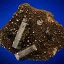 Fluorapatite with Tourmaline on Mica - image 1