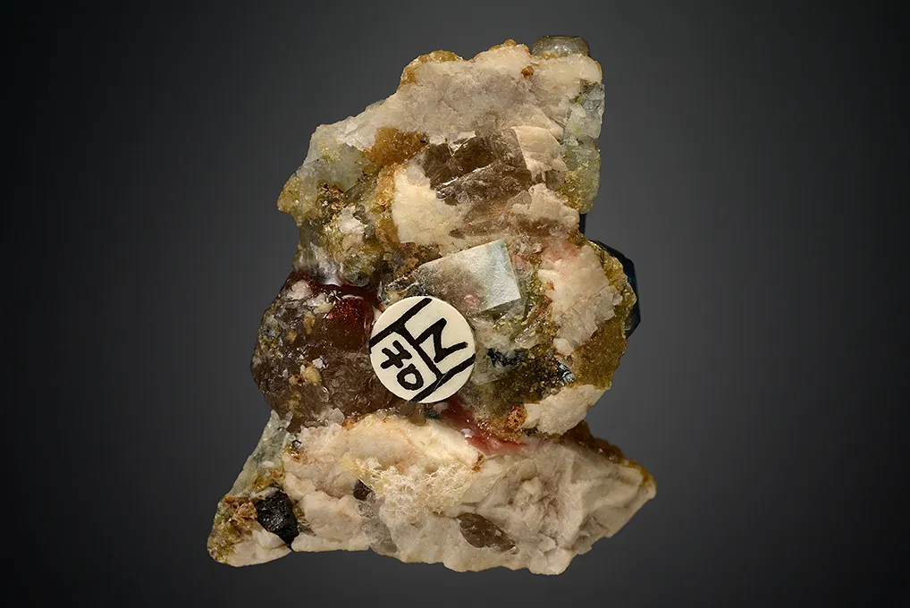 Fluorapatite with Tourmaline, Quartz and COOKEITE (repaired) - image 5