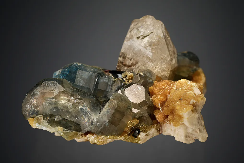 Fluorapatite with Tourmaline, Quartz and COOKEITE (repaired) - image 3