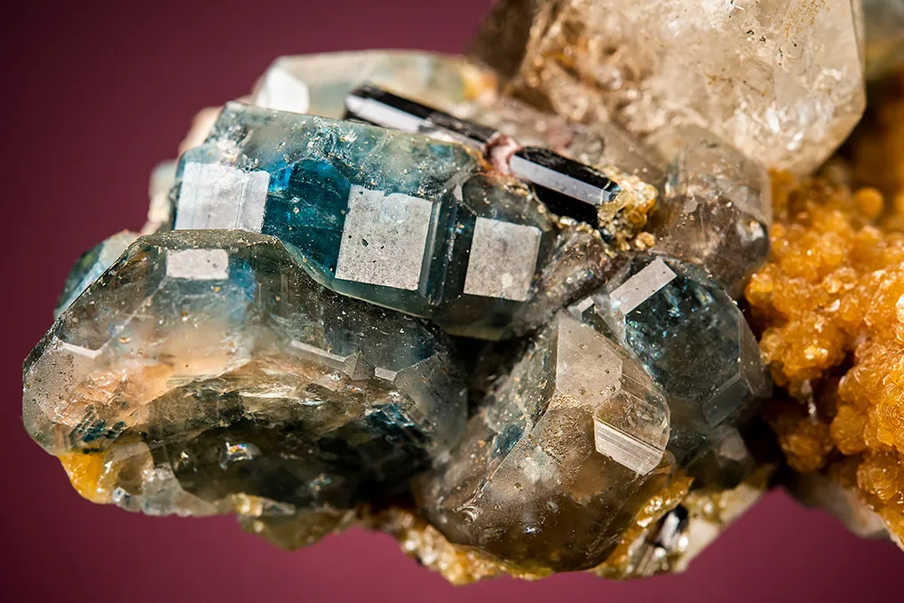 Fluorapatite with Tourmaline, Quartz and COOKEITE (repaired) - image 2
