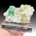 Fluorapophyllite-K with Calcite, Stilbite - image 1