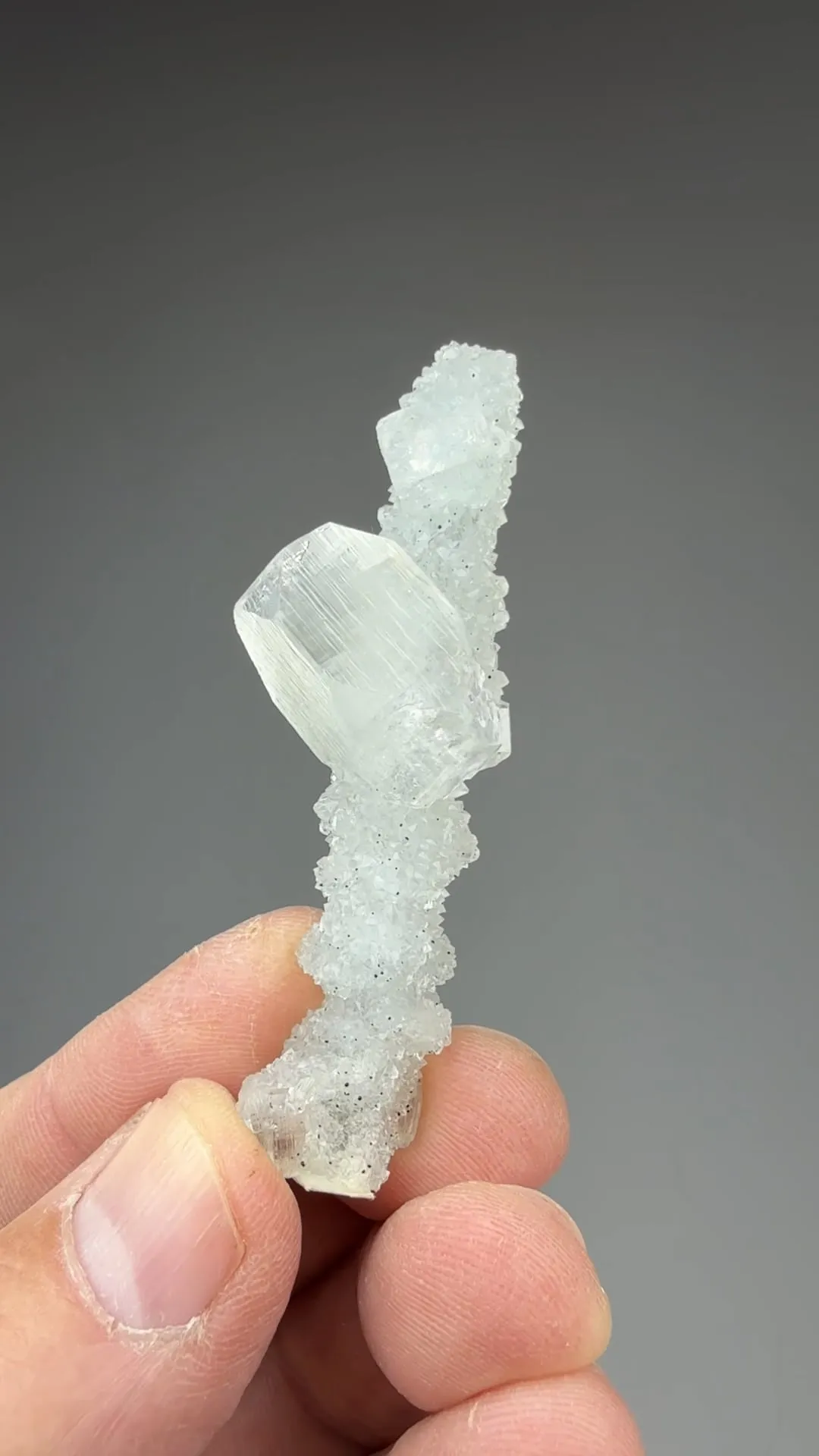 Fluorapophyllite-K with Quartz - image 2