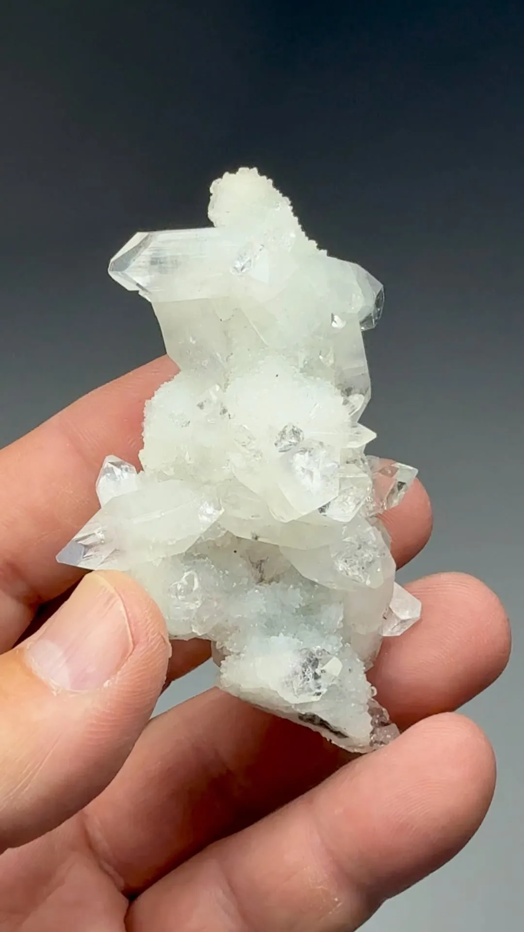 Fluorapophyllite-K with Quartz - image 2