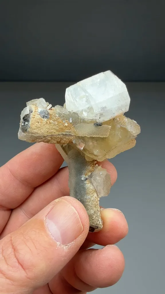 Fluorapophyllite-K with Quartz, Calcite - image 2