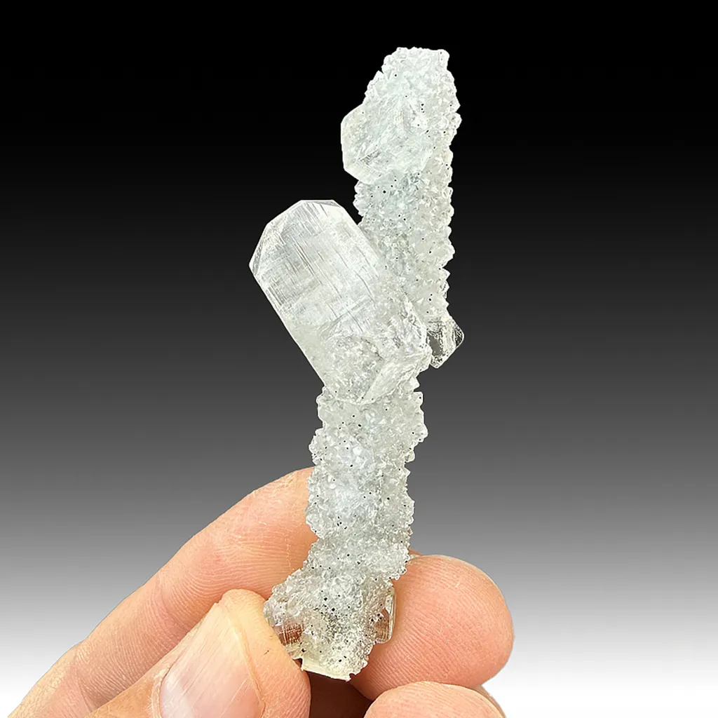 Fluorapophyllite-K with Quartz image