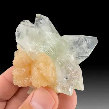 Fluorapophyllite-K with Stilbite