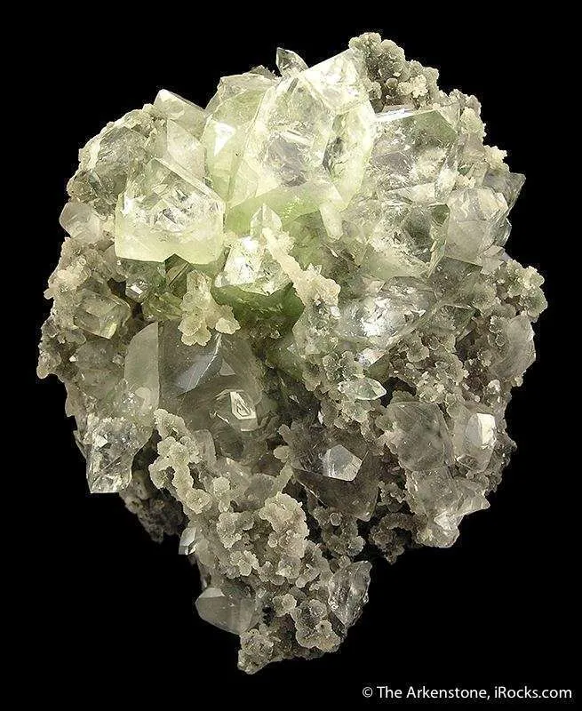 Fluorapophyllite on Calcite - image 2