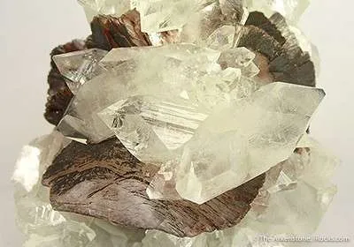 Fluorapophyllite on "Chocolate" Heulandite - image 3