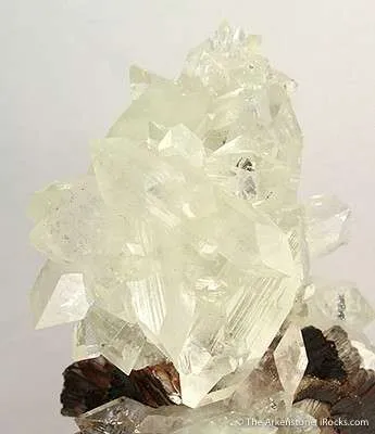 Fluorapophyllite on "Chocolate" Heulandite - image 2