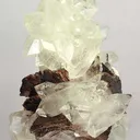 Fluorapophyllite on "Chocolate" Heulandite - image 1