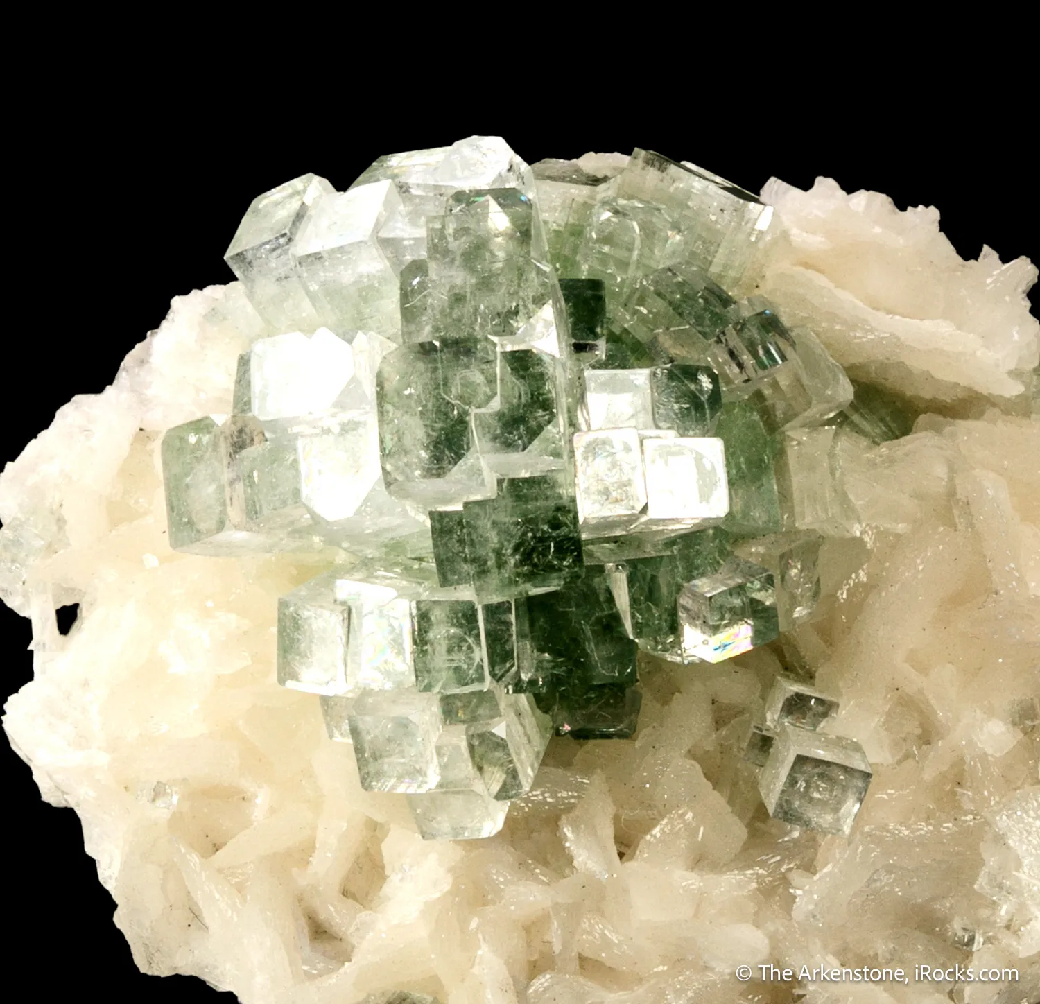 Fluorapophyllite on Stilbite - image 6