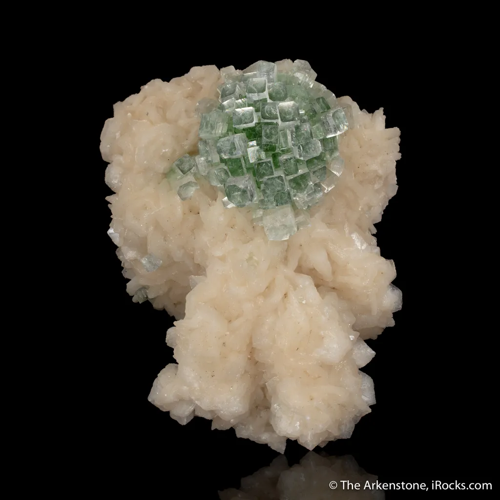 Fluorapophyllite on Stilbite - image 4