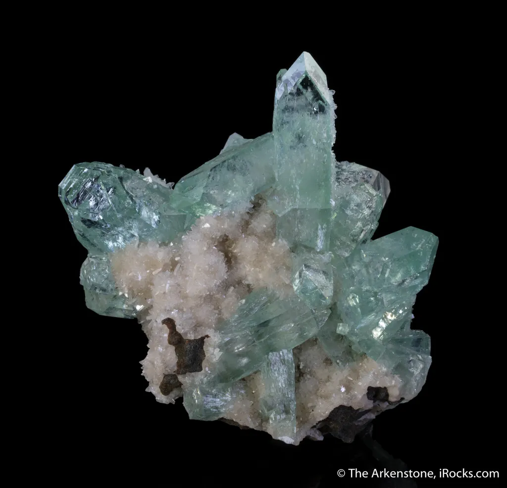 Fluorapophyllite on Stilbite - image 2