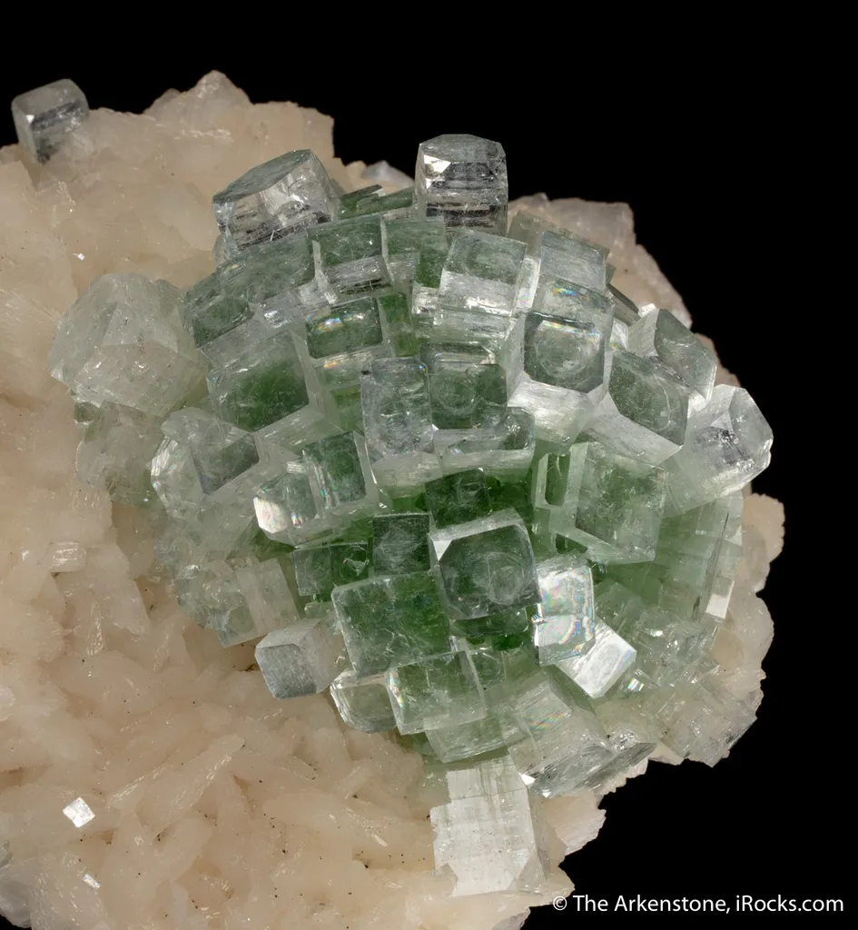 Fluorapophyllite on Stilbite image